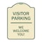 Signmission Reserved Parking Visitor Parking We Welcome You! Heavy-Gauge Aluminum Sign, 24" x 18", TG-1824-23016 A-DES-TG-1824-23016 - alternate 1